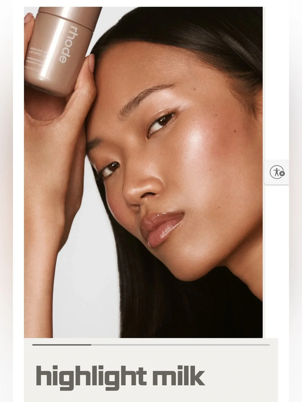 RHODE Highlight Milk Multipurpose Luminizer In Pearly Champagne - Picture 1 of 6